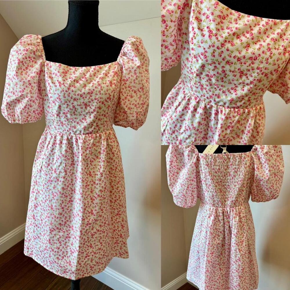 NWT Pink Floral Mini Dress